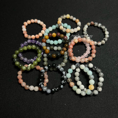 Crystal Bead Stretchy Rings