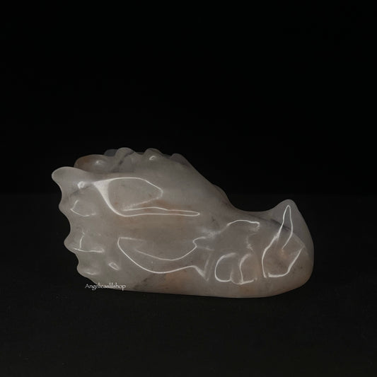 Dragon Head - Agate Carving  "E"