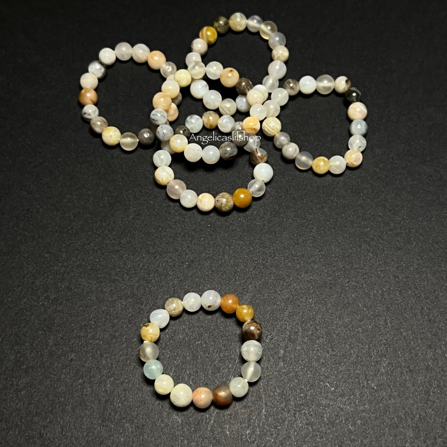 Crystal Bead Stretchy Rings