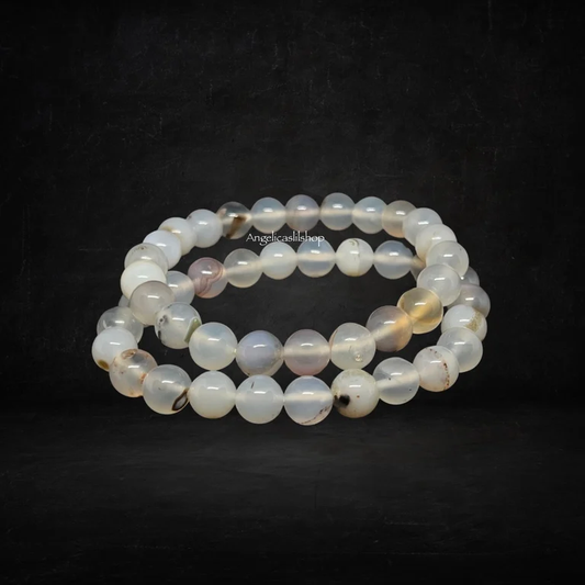 Dendritic Agate Bracelet (8MM)