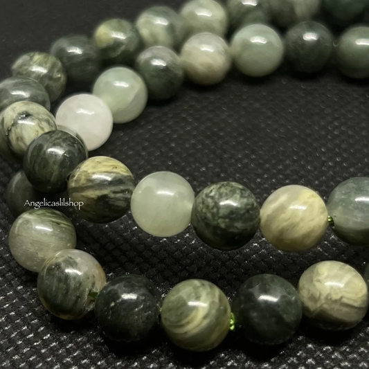 Green Rabbit Hair Jasper Bracelet (8MM)