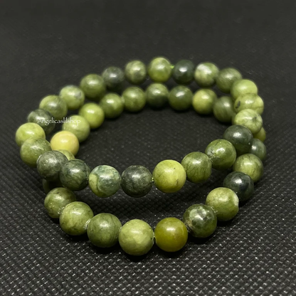 Pulsera de jade verde (8 mm)