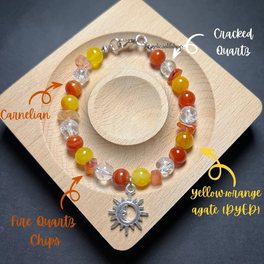 Agate/Quartz Sun Bracelet