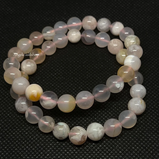 Flower Agate Bracelet (8MM)