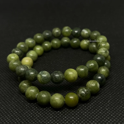 Pulsera de jade verde (8 mm)