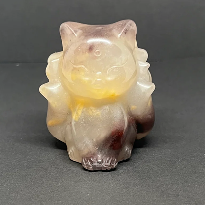 9 Tailed Fox- Agate Carving “D”