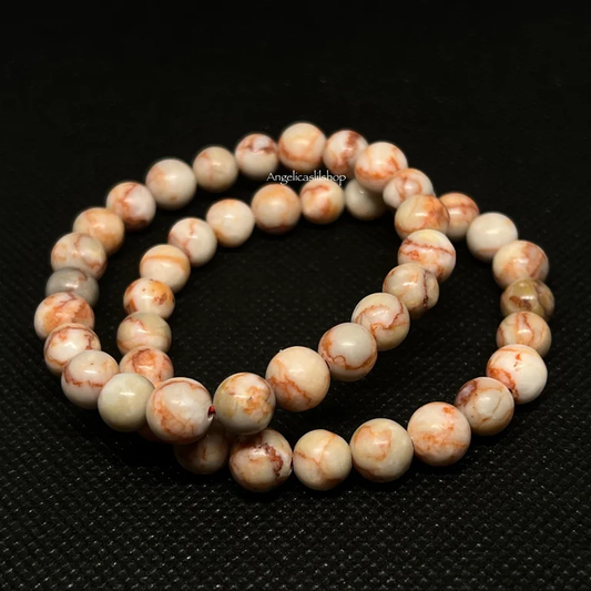 Red Spiderweb Jasper Bracelet (8MM)