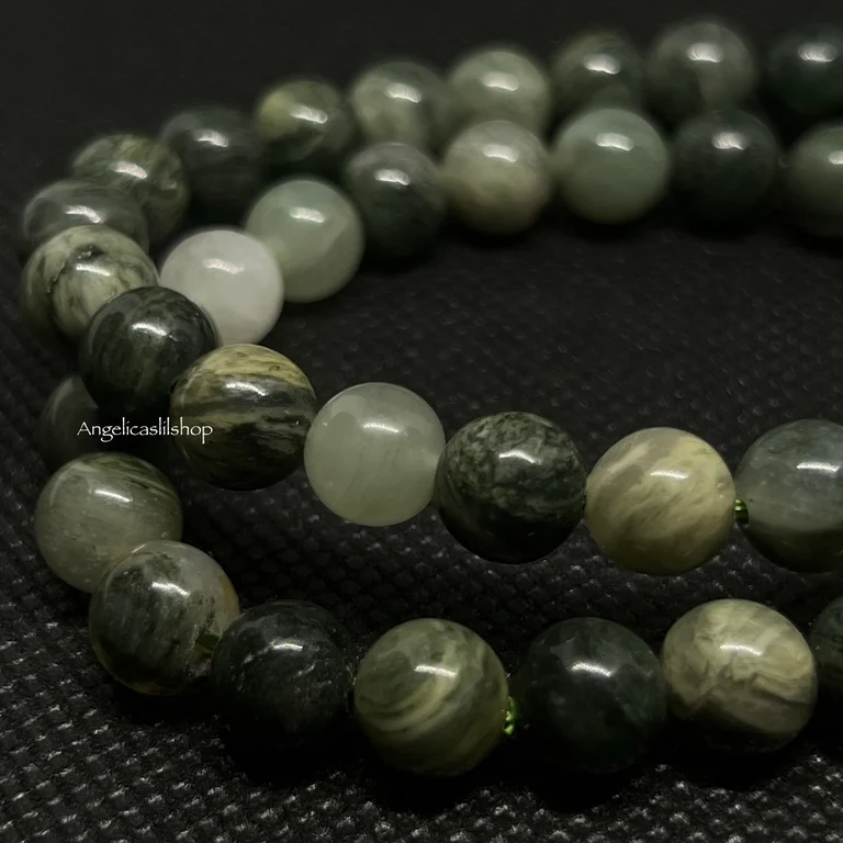 Green Rabbit Hair Jasper Bracelet (8MM)