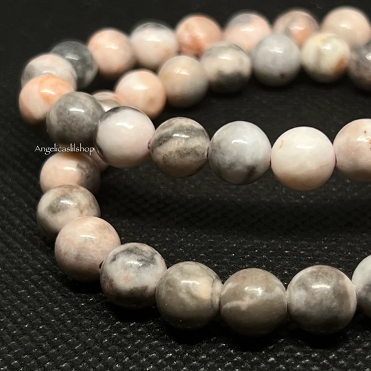 Pink Zebra Jasper Bracelet (8MM)