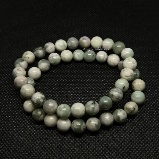 Pulsera de jade de la paz (8 mm)