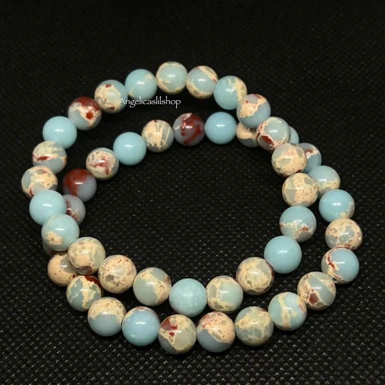 Pulsera de jaspe ShouShan (hecha a mano) (8 mm)