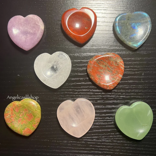 Crystal Heart Worry Stone