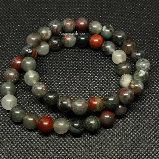 African Blood Stone Bracelet (8MM)