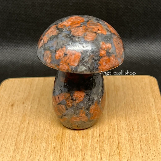 Red Spectrolite Mushroom