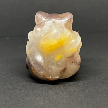 9 Tailed Fox- Agate Carving “D”