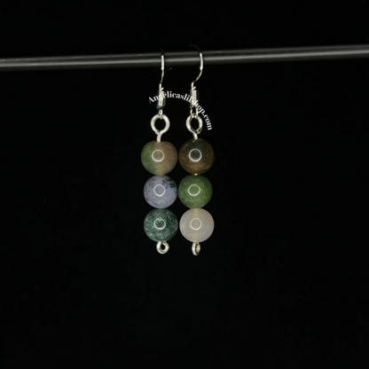 Stacked Crystal Dangle Earrings