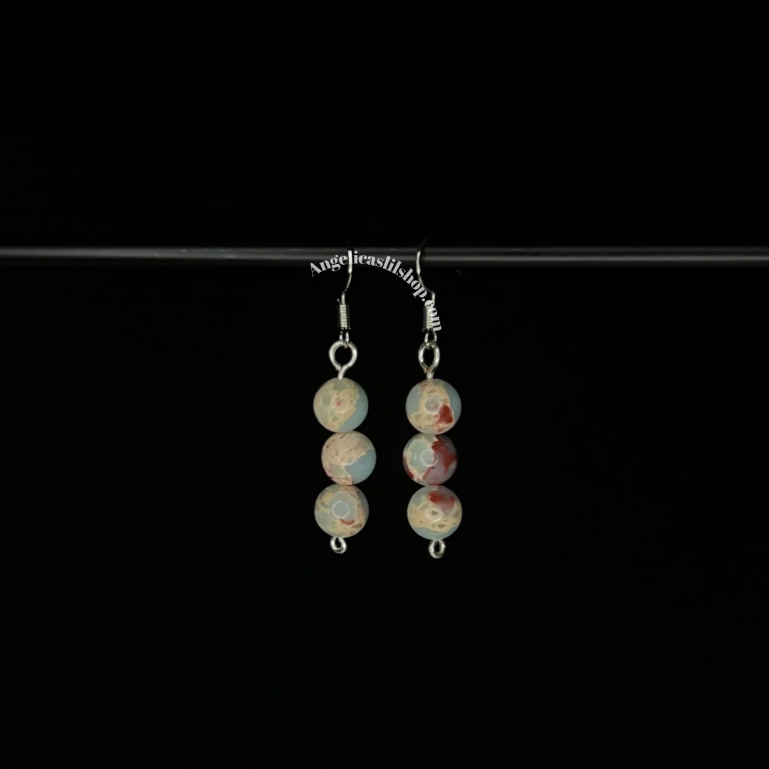 Stacked Crystal Dangle Earrings