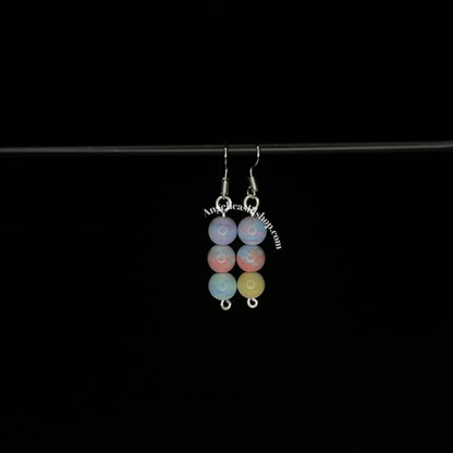 Stacked Crystal Dangle Earrings