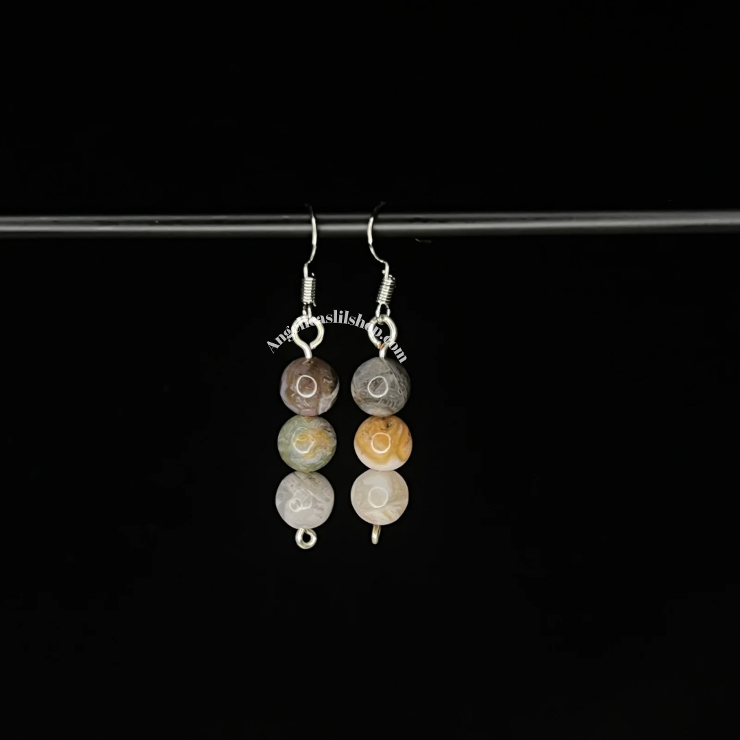 Stacked Crystal Dangle Earrings