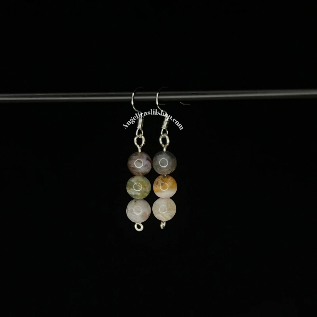 Stacked Crystal Dangle Earrings